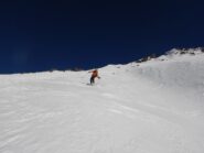 Neve più morbida a metà discesa.