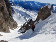 Tratti di farina sulle contropendenze.