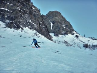 Sotto le cascate, poco prima di raggiungere il fondovalle.