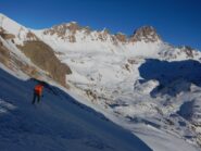 Sul bel pendio sotto la paretina sud est del Lievre