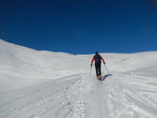 verso la dorsale che unisce Mont Flassin e Testa di Cordella