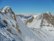 dalla stretta cima vista sulla Barre de la Pisse