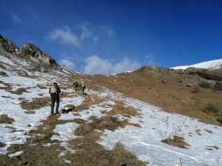 dopo il Colle Prà Collet si apre il vallone 