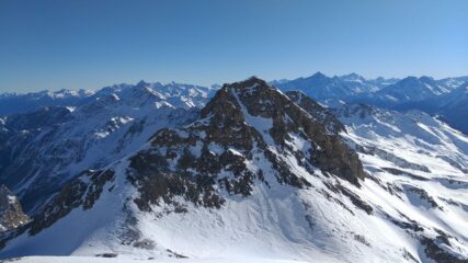 la cima S e il colletto sceso/salito