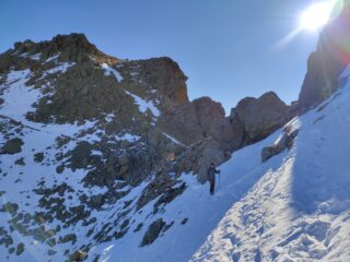 Sul versante nord della rocca.