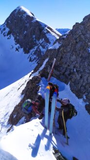 Sulla selletta della dorsale Rocher Peyron-Aiguillettes