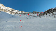 direzione da seguire per sbucare ai 2.200 m