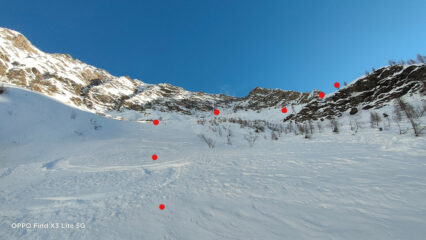 direzione da seguire per sbucare ai 2.200 m