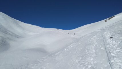 ormai in vista dell anticima , il flassin e alla nostra sinistra 