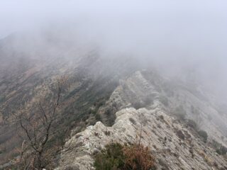 La cresta sud del Dente del Ramaceto vista dall'alto