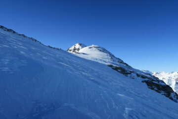 poco sotto la mia meta il vento si è quietato