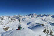 panorama verso il vallone del Nivolet con Grivola e Gran Paradiso sullo sfondo