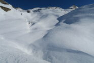 uno dei pochi tratti con neve discreta