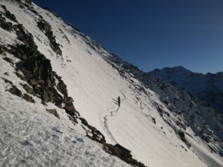 Traverso in uscita verso l'ometto