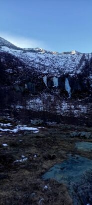 Vista sulle cascate del Pontat da inizio gita.