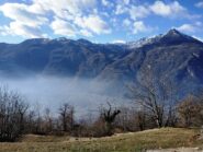 Verso vallone di Scalaro e Bec Renon quasi privo di neve.