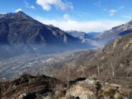 Verso VdA con tormenta sui rilievi.