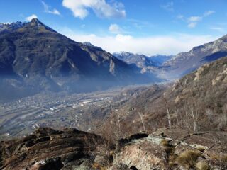 Verso VdA con tormenta sui rilievi.