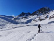 Innevamento parte alta con colle del Pas sullo sfondo 