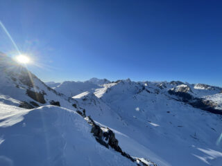 Vista dal flassin verso citrin, dzioule e fra