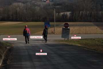L’arrivo da Moncestino sulla SP3 dei Fagiolini, dove si chiude l’anello