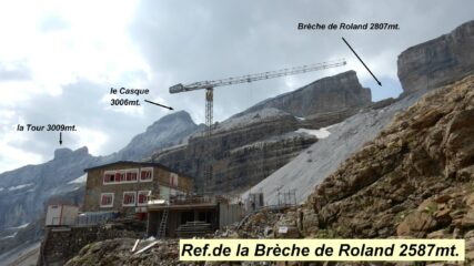 Lavori in corso al Ref. de la Breche de Roland.