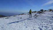 Il breve tratto innevato sotto l'ultimo tratto