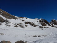 il pendio per arrivare al colle, io sono passato a sinistra, il socio a destra