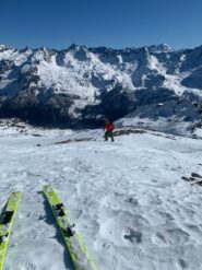 arrivo al deposito sci, poi saliti a piedi 
