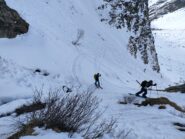 Il canaletto di accesso in basso