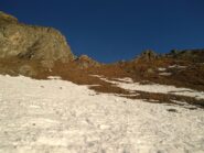 L'ampia sella che abbiamo raggiunto deviando prima di arrivare al colle d'armoine.