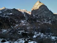 La colata ben visibile dal pianoro.