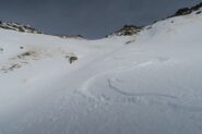 anche sotto il Col Carrel poca neve ma di buona qualità