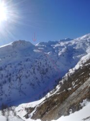 discesa dal col dzioule vista dal citrin