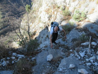 Tratti con facile arrampicata