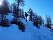Sul sentiero tra la Bocchetta e la croce.