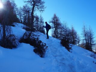 Sul sentiero tra la Bocchetta e la croce.