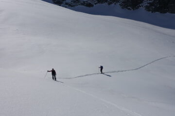 Attraversamento del ghiacciaio inferiore del Vallonet