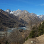 Lago di Pontechianale con poca acqua