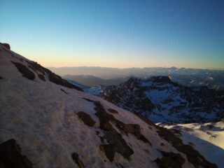 Alba all'altezza del bivacco Andreotti
