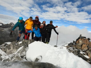 tutti insieme in vetta