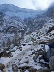 La cascata vista dal sentiero