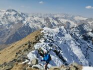 In discesa sulla cresta