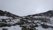 La salita al passo del Tournalin da quota 3.050 m, dove ci siamo fermati