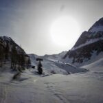 Poco sotto le baite, all'inizio della salita