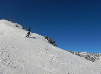 Inizio discesa in dorsale