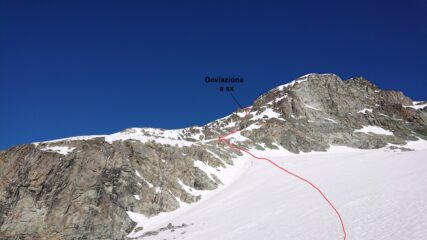 Il traverso per accedere al vallone sospeso