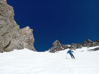 Discesa nel canalone