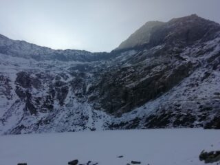 Il lago e la punta della Vecchia sullo sfondo