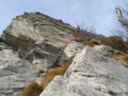 La salita vista dalla seconda sosta.